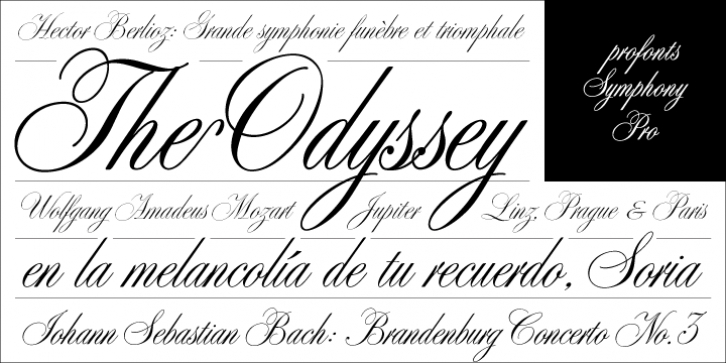 Symphony Pro font preview