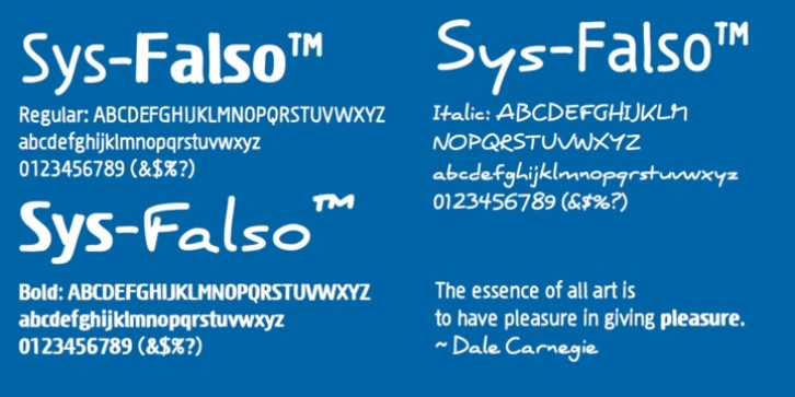 Sys Falso font preview