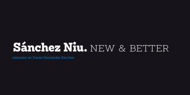 Sánchez Niu font preview