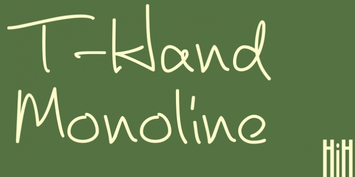 T-Hand Monoline font preview