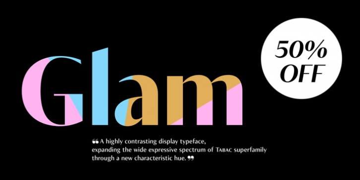 Tabac Glam font preview