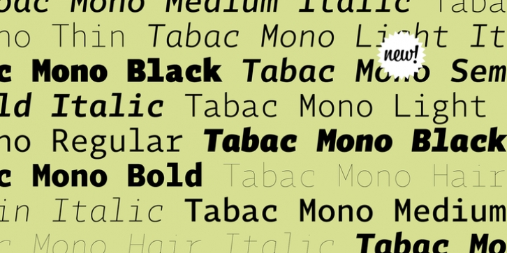 Tabac Mono font preview