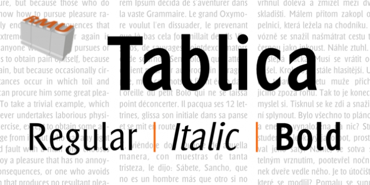 Tablica font preview