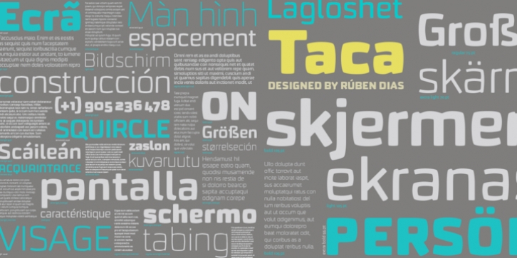 Taca font preview
