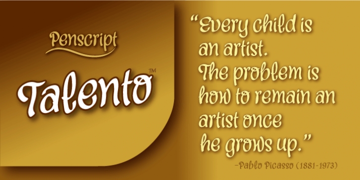 Talento font preview