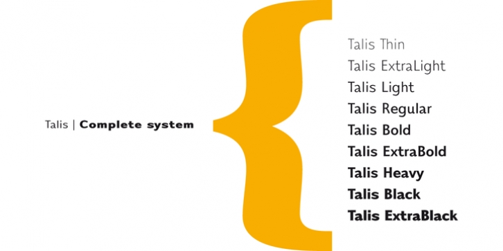 Talis font preview