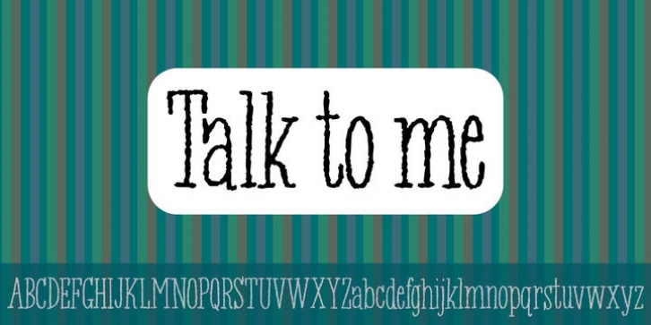 Talk To Me font preview