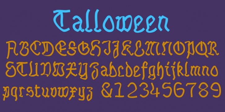 Talloween font preview