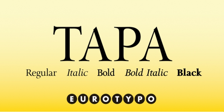 Tapa font preview