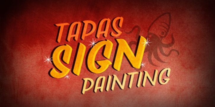 Tapas Signpainting font preview