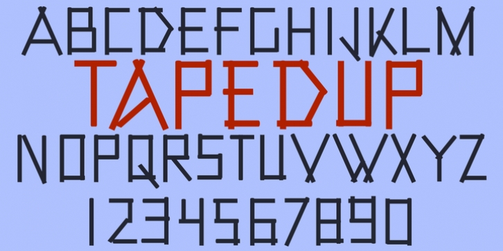 TapedUp font preview