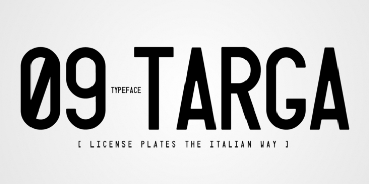 Targa MS font preview