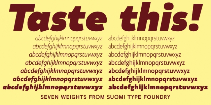 Taste font preview