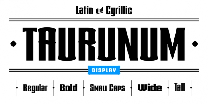 Taurunum font preview