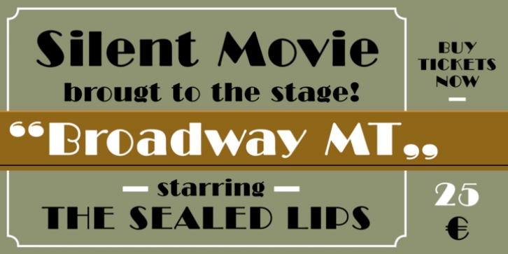 TC Broadway font preview