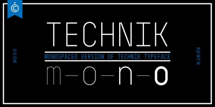 Technik Mono font preview