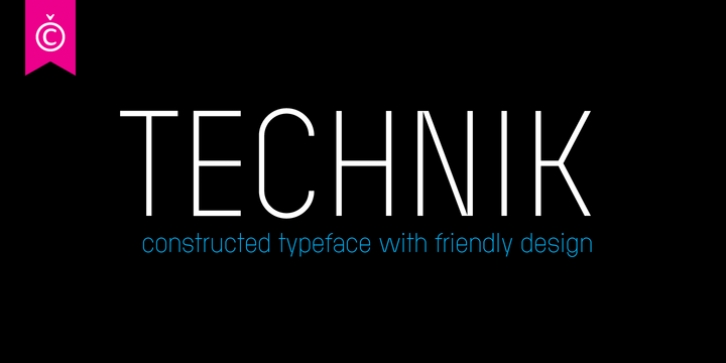 Technik font preview