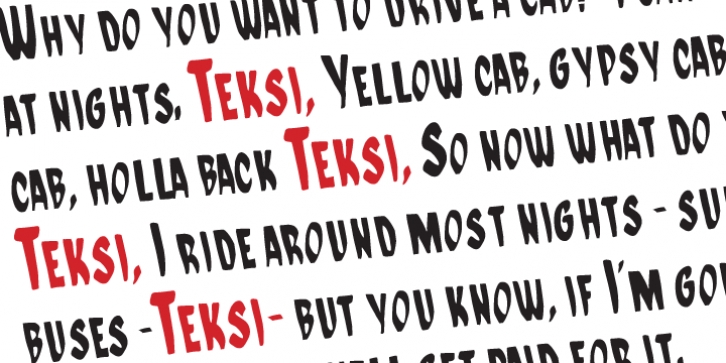 Teksi font preview