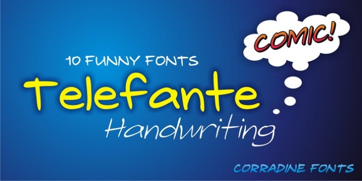 Telefante font preview