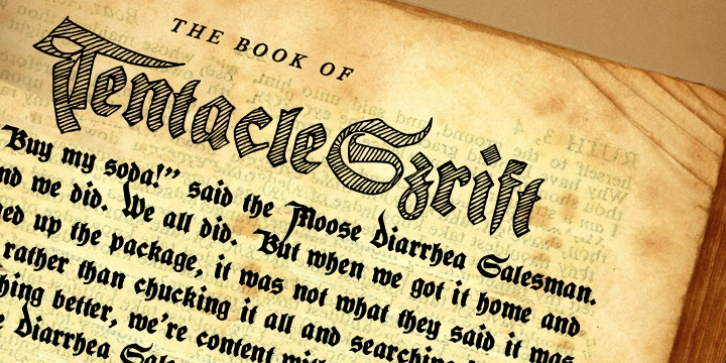 Tentacle Szrift font preview