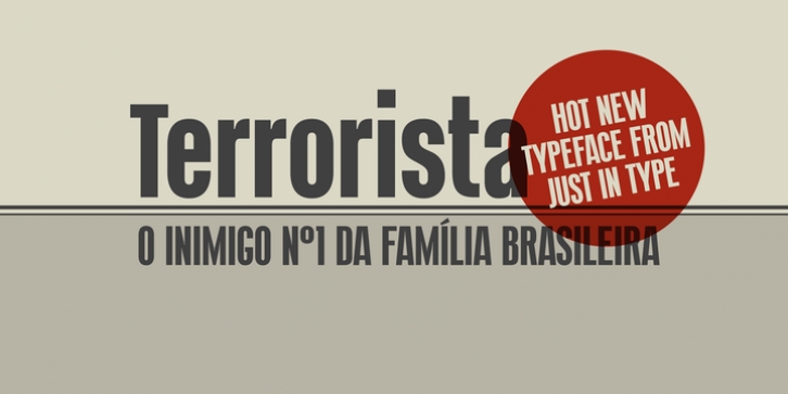 Terrorista font preview