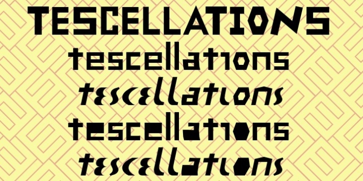 Tescellations font preview