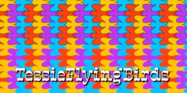 TessieFlyingBirds font preview