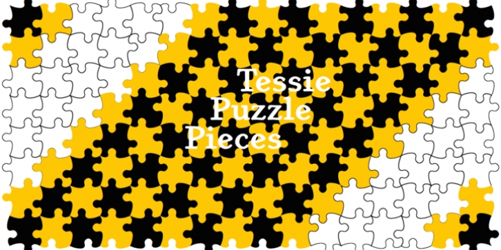 TessiePuzzlePieces font preview