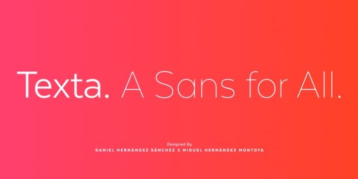 Texta font preview