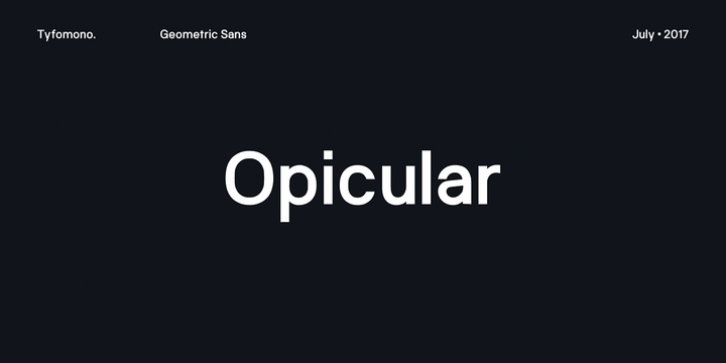 TF Opicular font preview