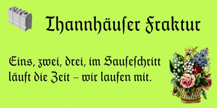 Thannhaeuser Fraktur font preview