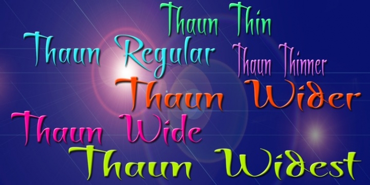 Thaun font preview