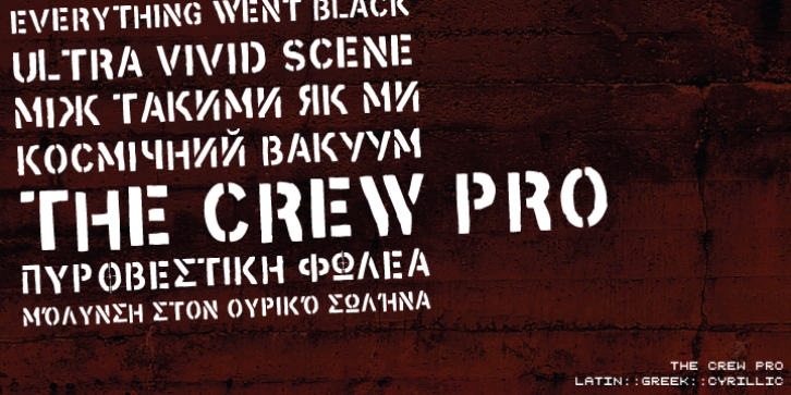 The Crew Pro font preview