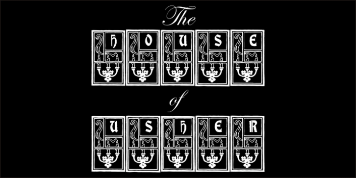 The House Of Usher font preview