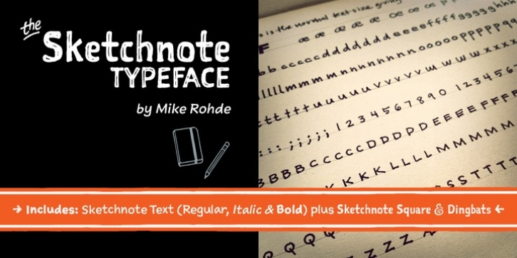 The Sketchnote Typeface font preview