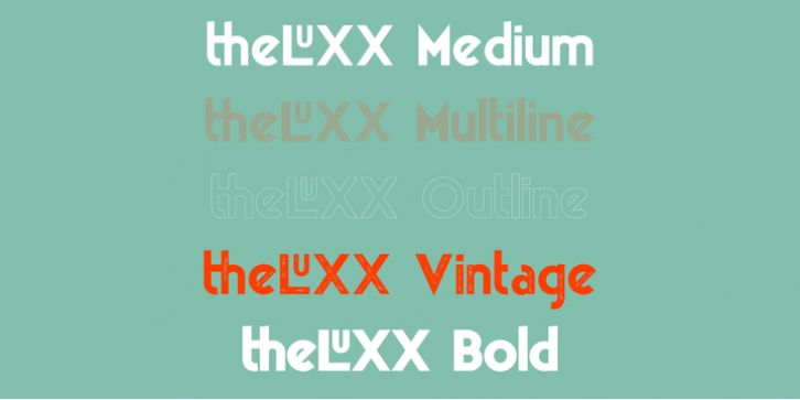 theLUXX font preview