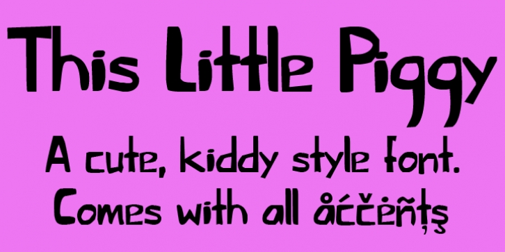 This Little Piggy font preview