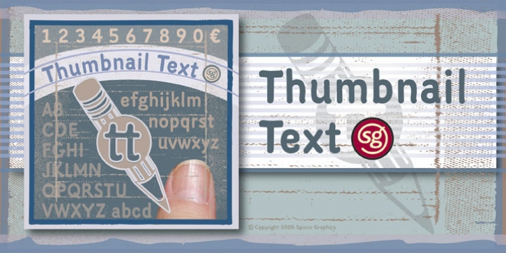 Thumbnail Text SG font preview
