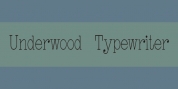 Underwood Typewriter font download