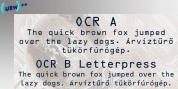 OCR B Letterpress font download