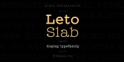 Leto Slab font download