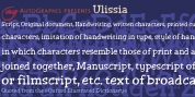 Ulissia font download