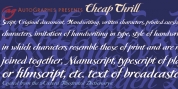 Cheap Thrill font download