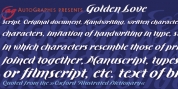 Golden Love font download