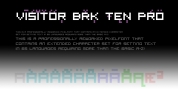 Visitor BRK Ten Pro font download