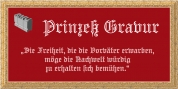 Prinzess Gravur font download