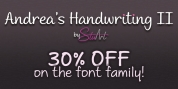 Andrea's Handwriting II font download