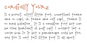 Cordially Yourz font download