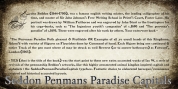 Seddon Penmans Paradise Capitals font download