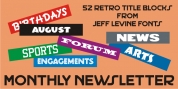 Monthly Newsletter JNL font download